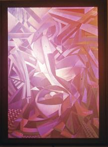 Abstract Woman With a Basket by Bel-Jon with colored lights